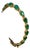13 Carat Natural Zambian Emerald & Diamond Tennis Bracelet 14 Karat Yellow Gold For Sale