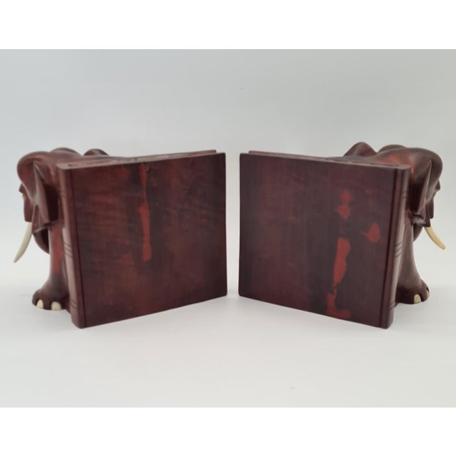 Carved Bookends, 1960s-1980s, Set of 2 For Sale - Image 6 of 9