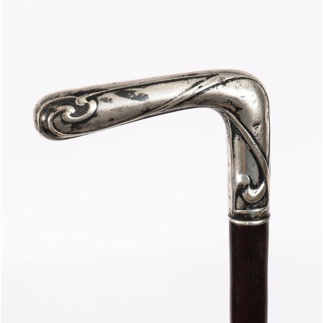 Antique French Silver Walking Cane Stick, 1800s For Sale - Image 4 of 10