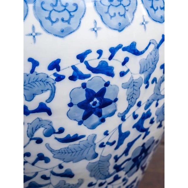 Hand-Painted Flower Pot in Porcelain For Sale - Image 6 of 9