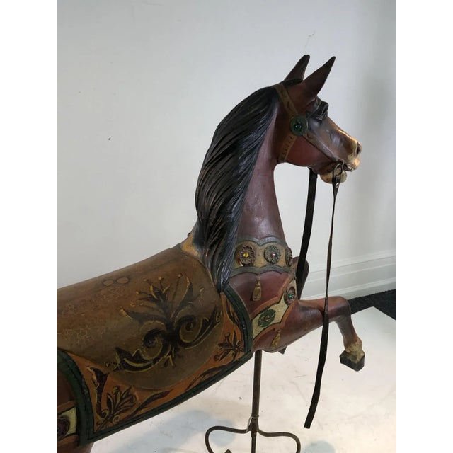 Antique Carved Turn of the Century Carousel Horse For Sale - Image 4 of 11