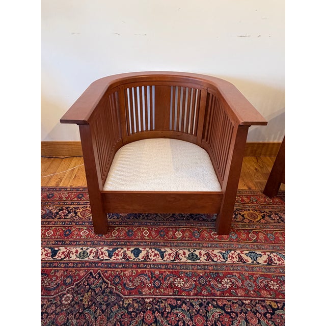 2020s Pair of Stickley Park Slope Chairs For Sale - Image 5 of 9