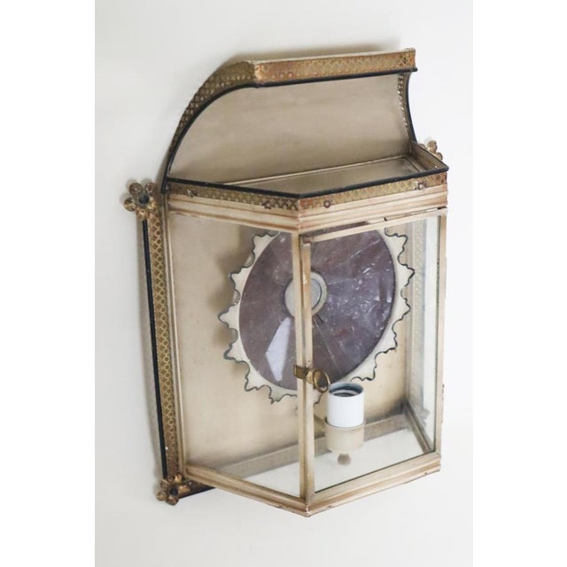 Hollywood Regency Wall Lantern, France, 1960s For Sale - Image 11 of 18