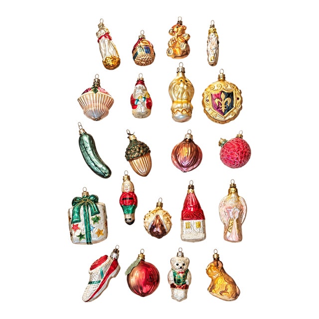 Vintage Old World Christmas & Radko Ornaments Boxed 21 Pieces Inge Glass For Sale