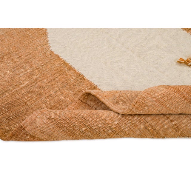 Moroccan Flatweave Wool Rug by Azele Studio For Sale - Image 4 of 9