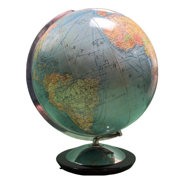 Vintage German Columbus Duo Glass Globe Lamp, 1960s For Sale