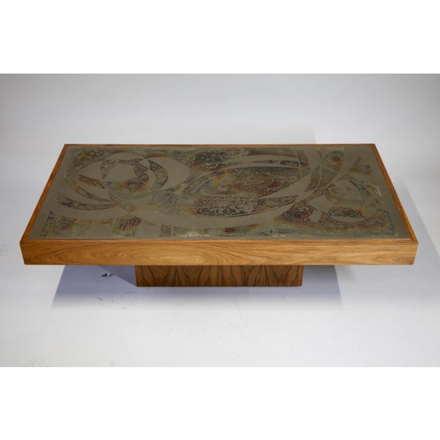 Etched and Oxidized Coffee Table by Bernhard Rohne, Germany, 1960s For Sale - Image 4 of 9