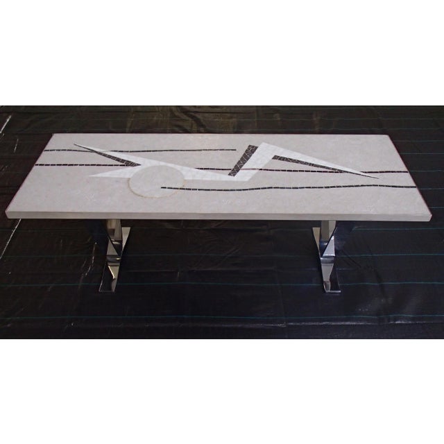 Chromed Mosaic Coffee Table, 1960s For Sale - Image 14 of 15