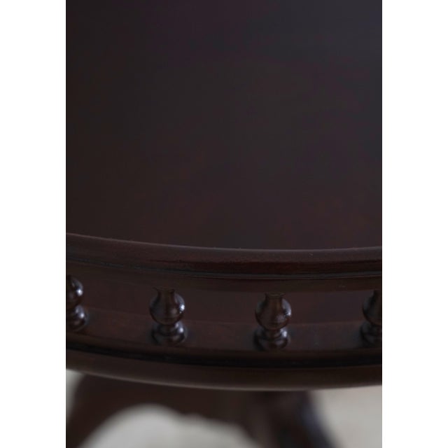 1990s Baker Stately Homes Round Mahogany Lamp Table For Sale - Image 5 of 16