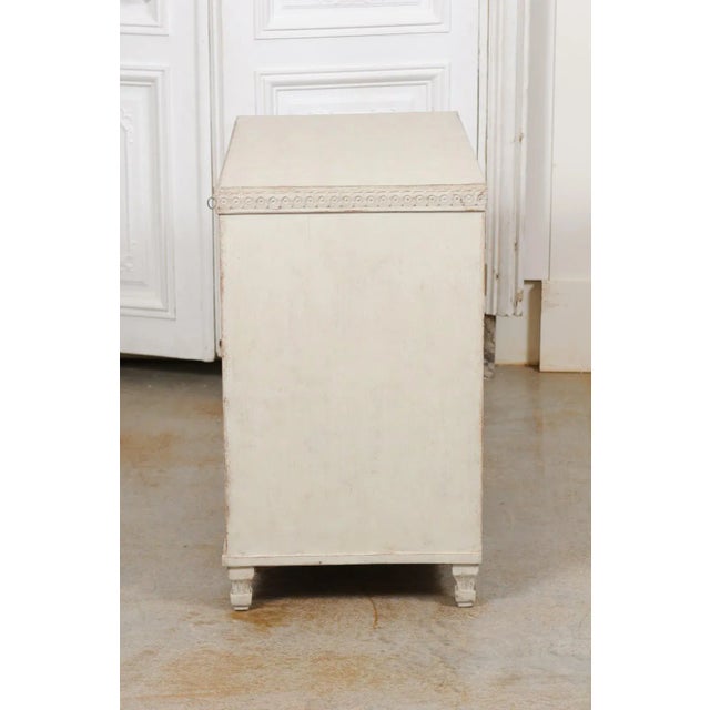 1865 Swedish Neoclassical Style Painted 3-Drawer Chest For Sale - Image 4 of 13