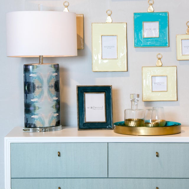 Transitional Pistachio Enamel Wall Frame, Medium For Sale - Image 3 of 3