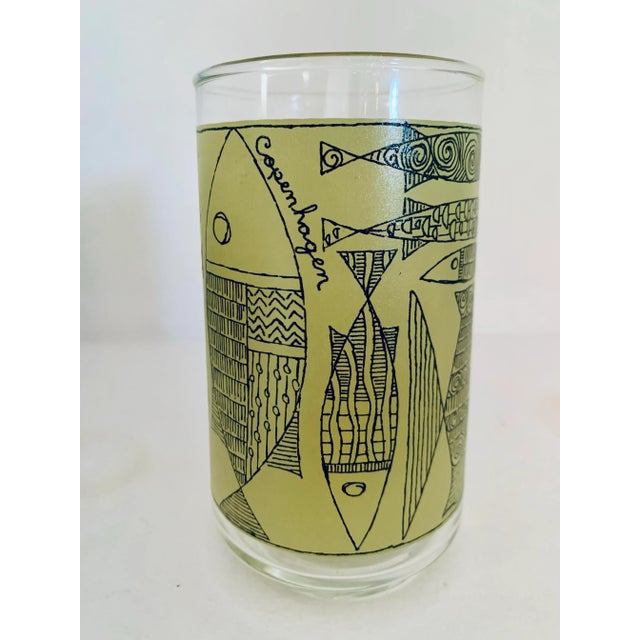 Mid-Century Modern Copenhagen Fish Glasses - Set of 4 For Sale In Phoenix - Image 6 of 6