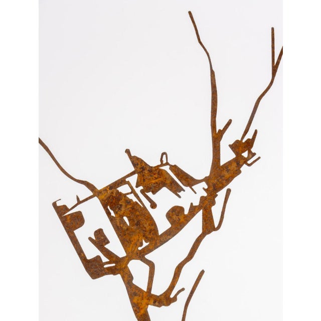 Contemporary John Kelly "Cow Up a Tree" Steel Sculpture For Sale - Image 3 of 12