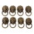 Early 20th Century Set of 8 Lion Head Form Drawer Handle Pulls For Sale
