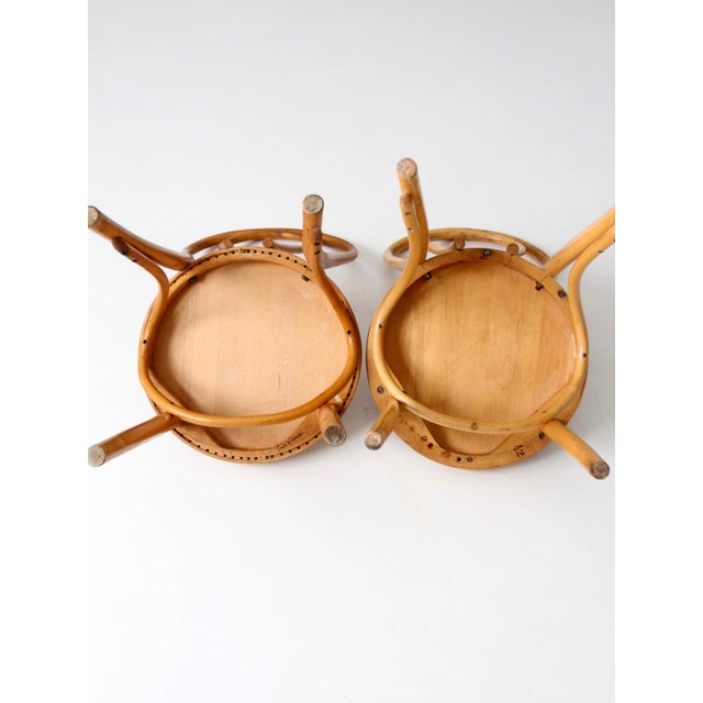 Vintage ZPM Radomsko Bentwood Cafe Chairs Pair For Sale - Image 13 of 17