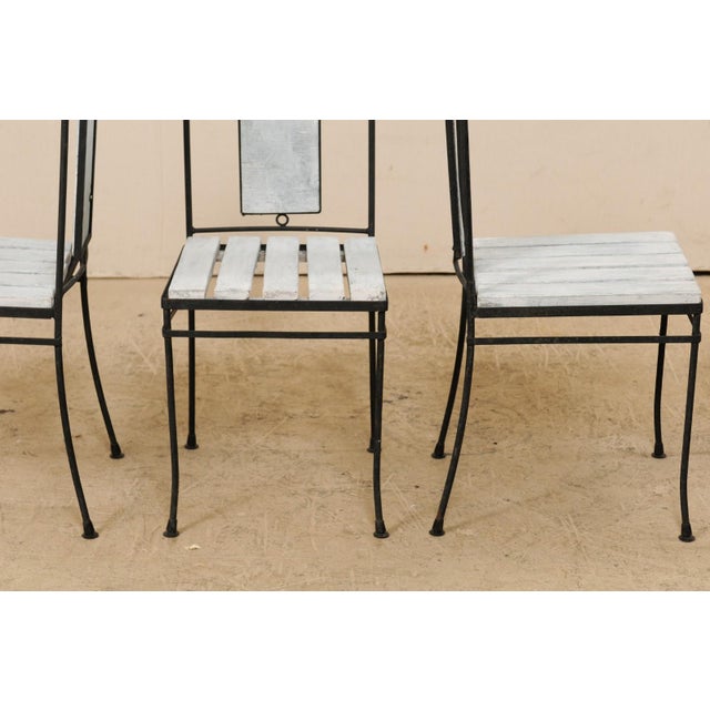 MidCentury Modern MarbleTop Patio Dining Set 5 Pieces Chairish