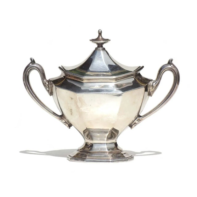 Antique Silver Plated Tea and Coffee Set from Reed & Barton, Set of 5 For Sale - Image 5 of 12