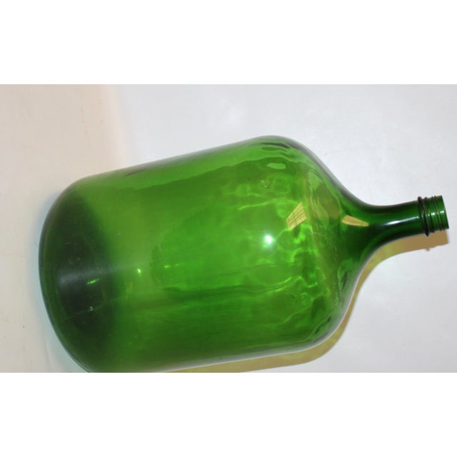 Bottle Green Glass Bottle Green Demi Jon Transparent 1950s For Sale - Image 8 of 12