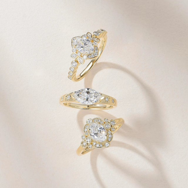 Kai Oliveleaf Halo 2.4ctw Oval Lab Grown Diamond Ring in 14k Gold (All Sizes Available) For Sale - Image 10 of 10