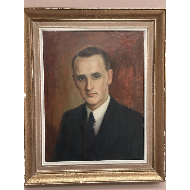 Carl Magnus Lindqvist, Portrait, 1960s, Oil on Panel, Framed For Sale - Image 16 of 18