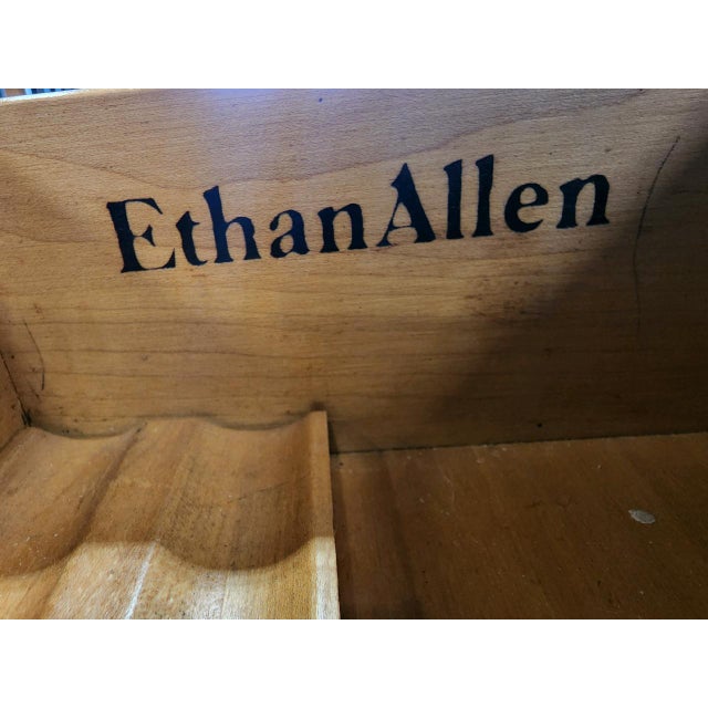 1990s Vintage Ethan Allen Maple Coffee Table with Drawer Chairish