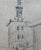 Modern Benjamin II Vautier, Bell Tower, Graphite on Paper For Sale - Image 3 of 13