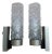 Vintage Wall Lamps with Silver-Colored Metal Holders, 1970s, Set of 2 For Sale