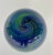 Modern Modern Blue and Green Swirl Art Glass Vase For Sale - Image 3 of 5