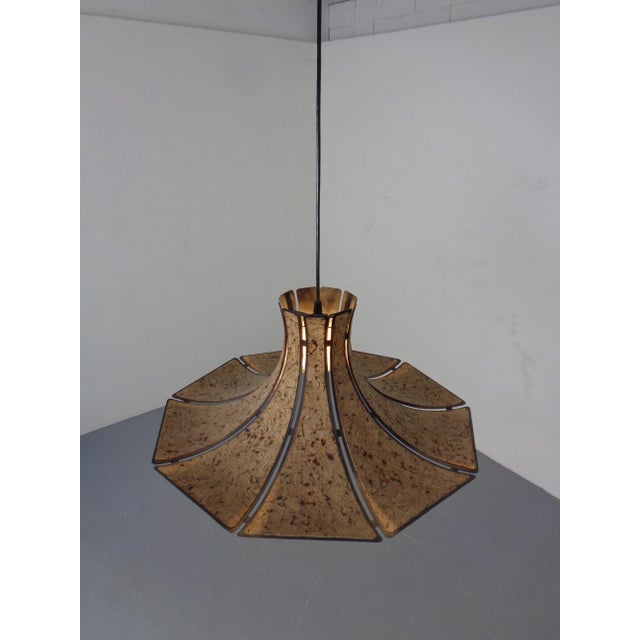 Cork & Metal Semi Pendant Lamp in the style of Ingo Maurer, Germany, 1970s For Sale - Image 13 of 18