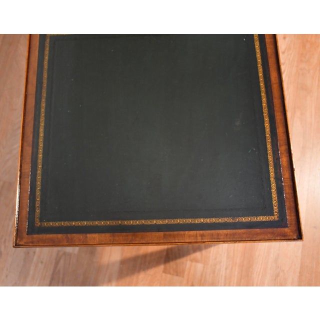 1930s English Regency Mahogany & Green Leather Top Coffee Table For Sale - Image 16 of 16