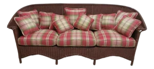 Antique Art Deco Wicker Patio Living Room Sofa Couch Love Seat Settee
