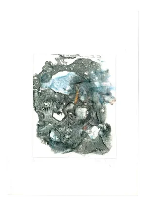 Peter Dischleit, Abstract Composition, 1973, Ink and Watercolor on Paper