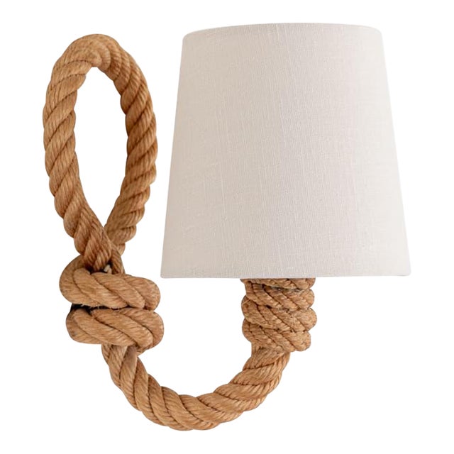 1960s French Rope Sconce by Audoux Minet | Chairish
