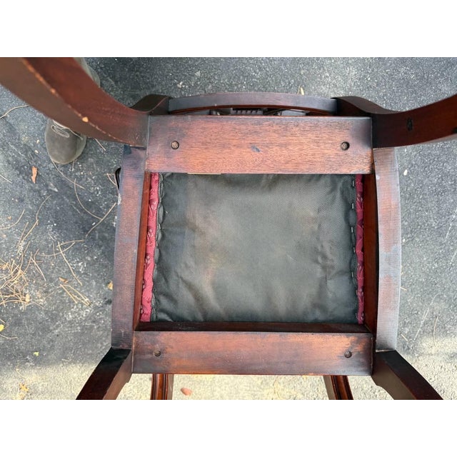 English Vintage Regency Duncan Phyfe Style Harp Back Lyre Back Dining Chairs by Hathaway's For Sale - Image 3 of 18