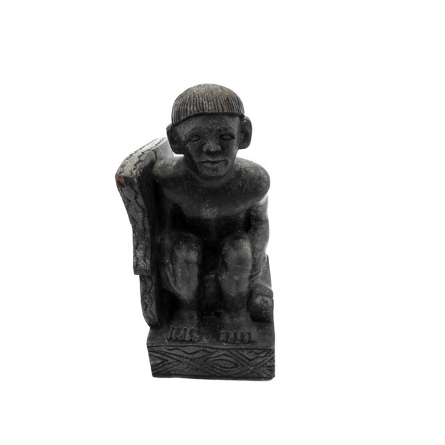 Black Antique Paiwan Aboriginal Man and Woman Hand-Carved Bookends - a Pair For Sale - Image 8 of 11