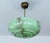 Art Deco Pendant Light in Green Marble Glass, 1930s For Sale - Image 4 of 18