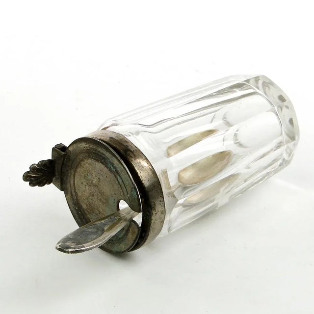 German Biedermeier Mustard Container with Spoon, 1930s, Set of 2 For Sale - Image 4 of 9