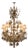 19th Century French Cut Crystal 16 Light Chandelier, 1890s For Sale