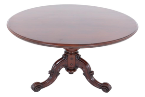 Victorian Round Dining Table in Mahogany, 1860