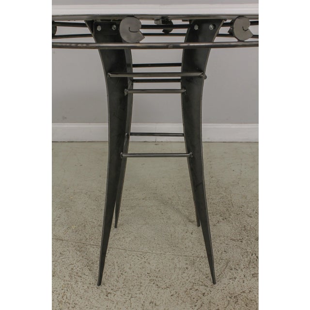 1990s Paul Evans Inspired Modern Designed Brutalist Pub Table For Sale - Image 5 of 13