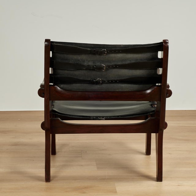 Wood Set of Three Modern Rosewood Safari Chairs by Angel Pazmino For Sale - Image 7 of 18
