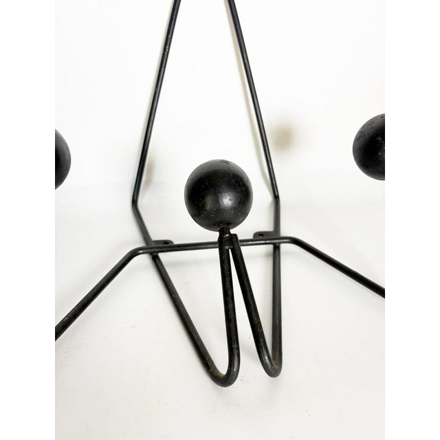 Coat Rack with Black Balls, France, 1960s For Sale - Image 9 of 12