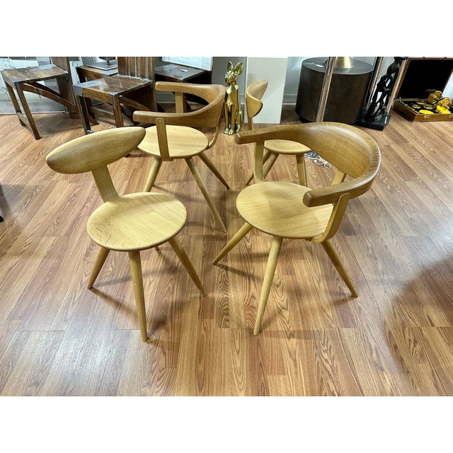 Sori Yonagi for Hida Bleached Oak Table and Chairs Reissue 2022 For Sale - Image 12 of 18
