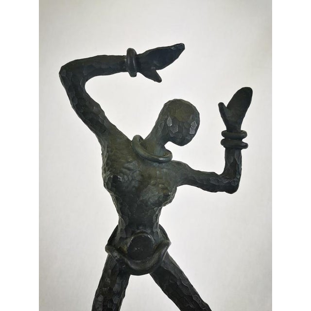 Hammered Cast Iron Dancer Figure by Nicolas De Wael for Fondica, 1990s For Sale - Image 9 of 12