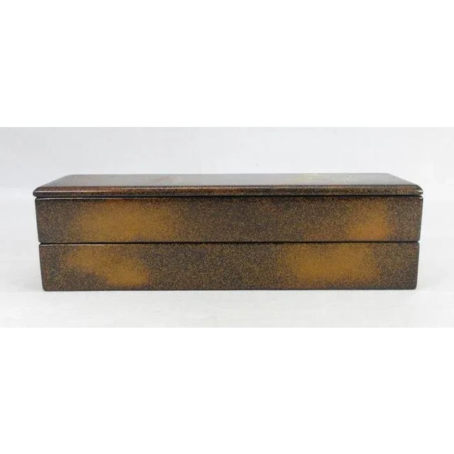 Japanese Antique 19th C Japanese Lacquered Writing Case For Sale - Image 3 of 9