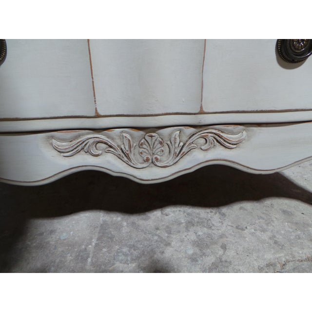 This is a unique set of 2 Rococo style Wardrobes. They have been restored and repainted with Milk Paints "Oyster White"