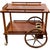 Mid Century Mahogany Rolling Bar Cart For Sale - Image 4 of 6