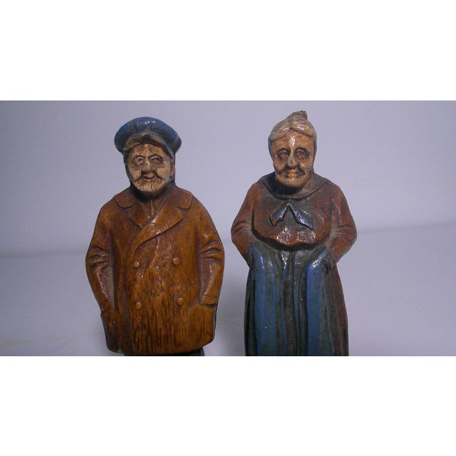 Vintage 1940s Syroco Wood Figurine Pair Sea Captain & Wife Nautical Folk Art Fantastic vintage condition. There are 2 in...