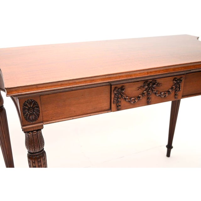 Wood Antique Edwardian Console Table, 1900s For Sale - Image 7 of 11