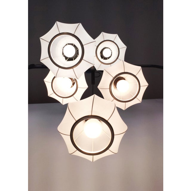 Black Vintage Cascade Hanging Lamp, 1970s For Sale - Image 8 of 12